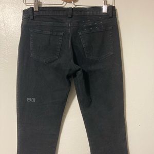 Ksubi black ankle zip skinny jeans